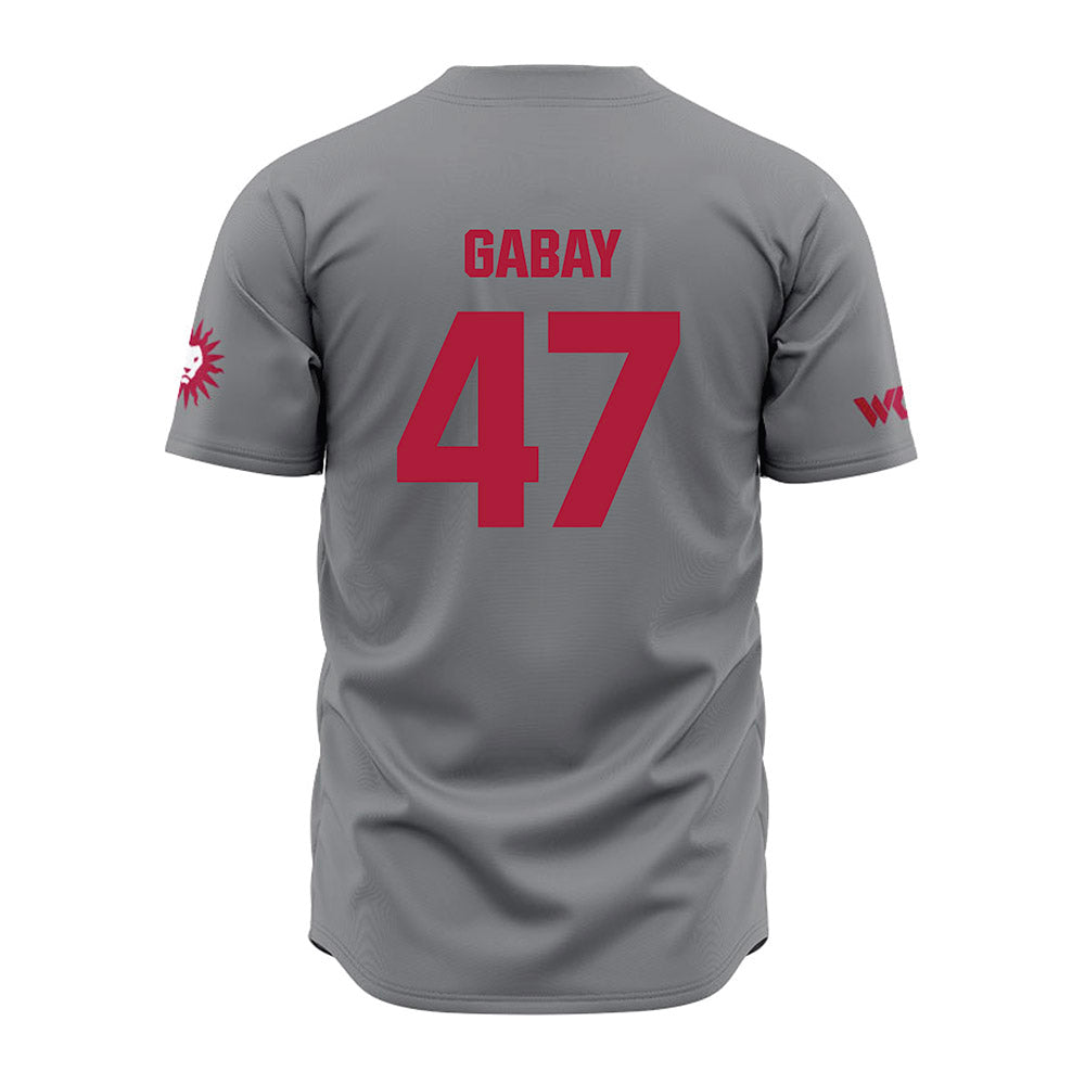 LMU - NCAA Baseball : Lucas Gabay - Grey Jersey-1