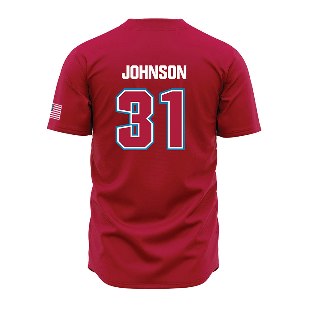 LMU - NCAA Baseball : Alec Johnson - Red Jersey-1
