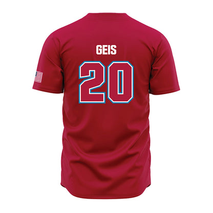 LMU - NCAA Baseball : Jake Geis - Red Jersey-1