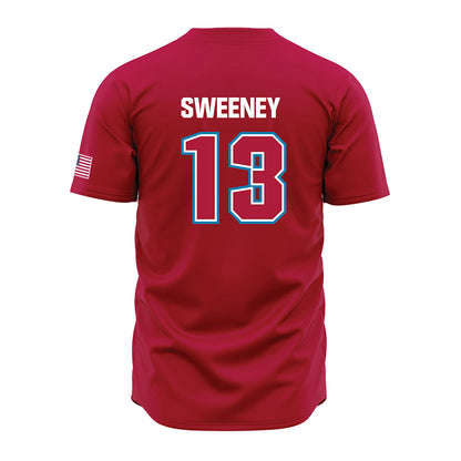 LMU - NCAA Baseball : Caleb Sweeney - Red Jersey-1