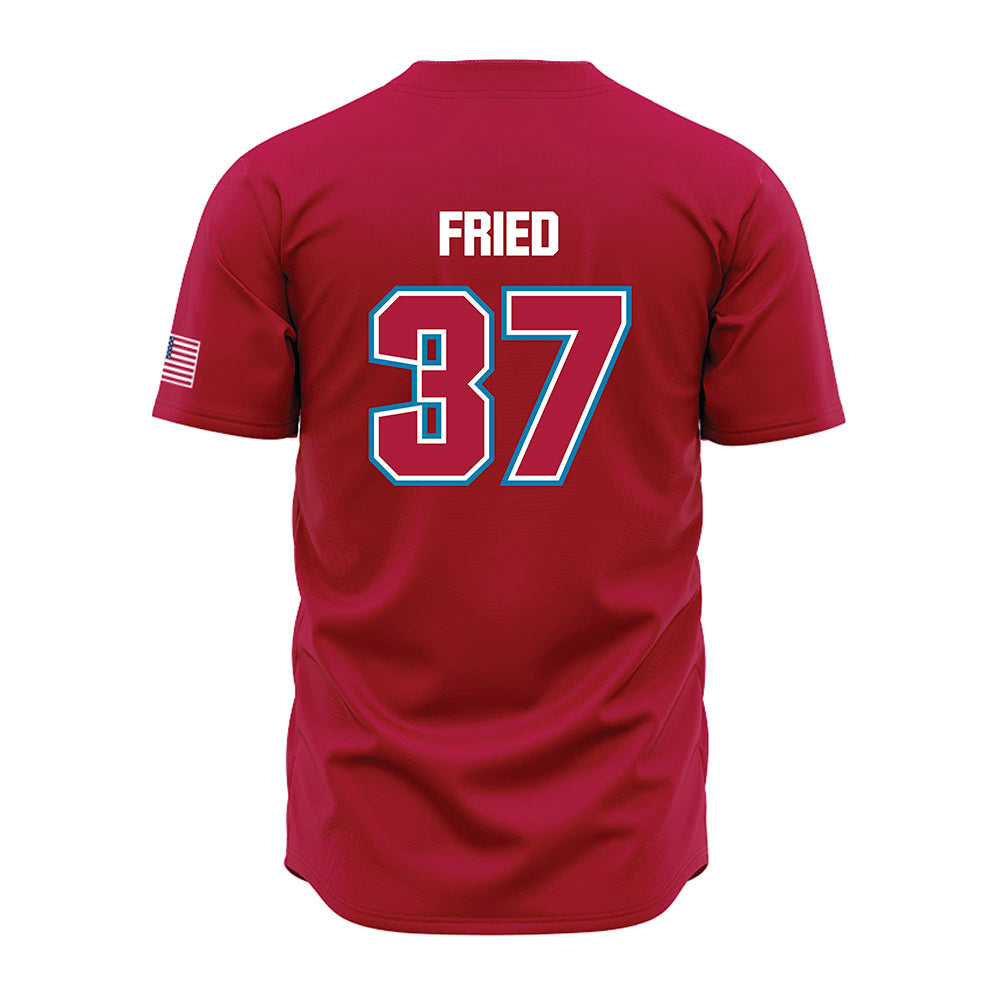 LMU - NCAA Baseball : Jacob Fried - Red Jersey-1