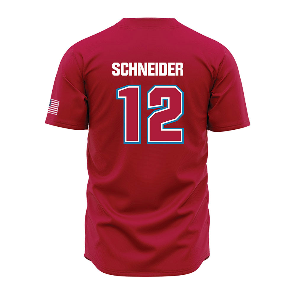 LMU - NCAA Baseball : Max Schneider - Red Jersey-1