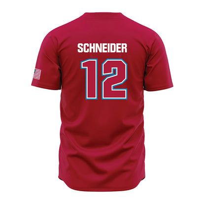 LMU - NCAA Baseball : Max Schneider - Red Jersey-1