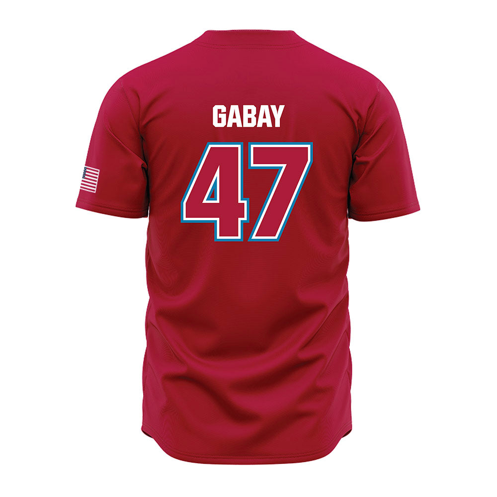 LMU - NCAA Baseball : Lucas Gabay - Red Jersey-1