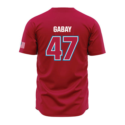 LMU - NCAA Baseball : Lucas Gabay - Red Jersey-1
