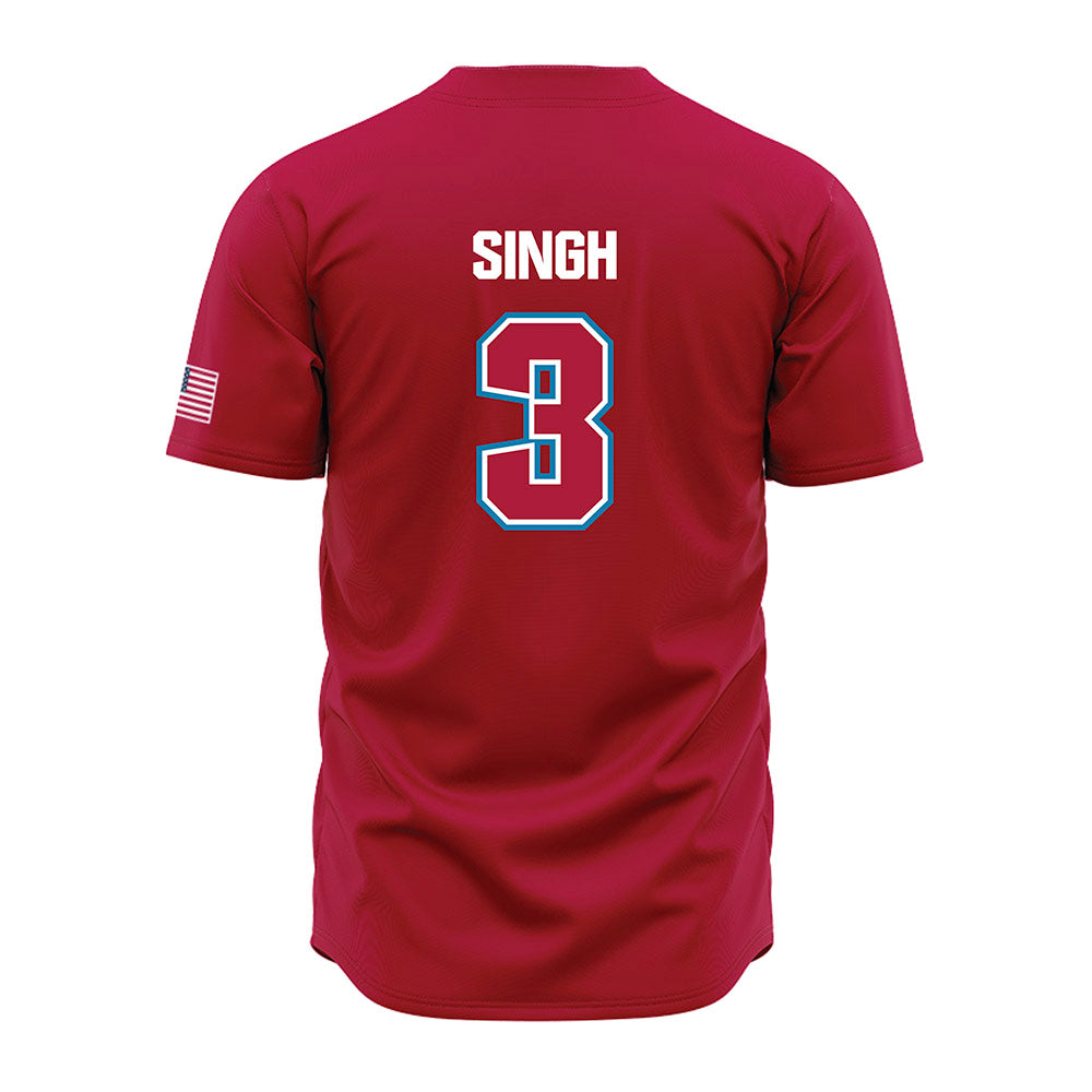 LMU - NCAA Baseball : Dylan Singh - Red Jersey-1