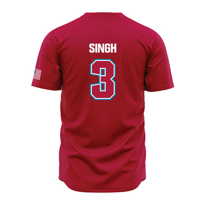 LMU - NCAA Baseball : Dylan Singh - Red Jersey-1