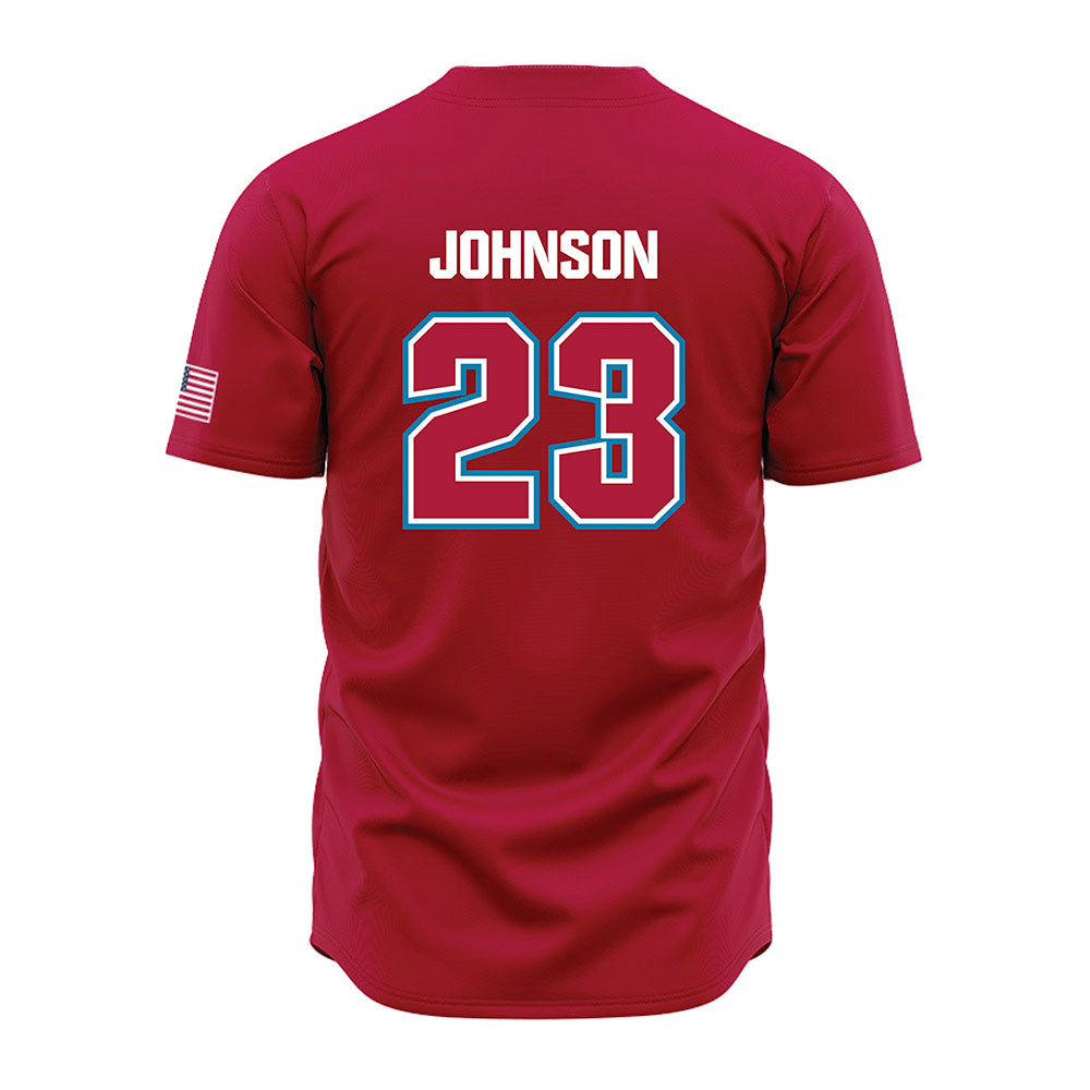 LMU - NCAA Baseball : Jonah Johnson - Red Jersey-1