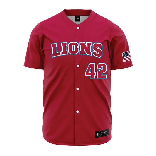LMU - NCAA Baseball : Zach Bender - Red Jersey-0