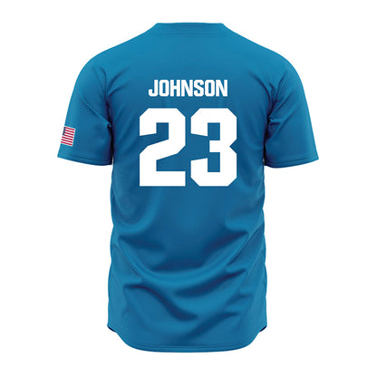 LMU - NCAA Baseball : Jonah Johnson - Blue Jersey-1