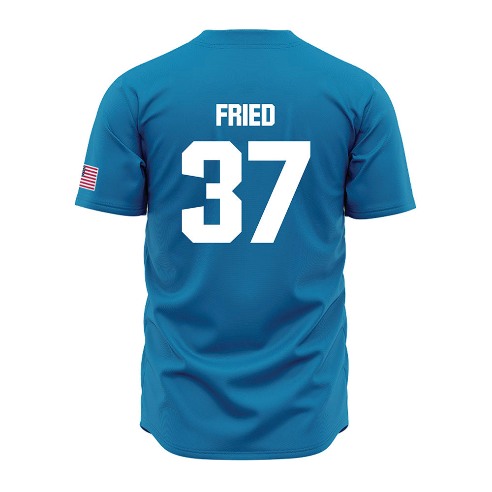 LMU - NCAA Baseball : Jacob Fried - Blue Jersey-1