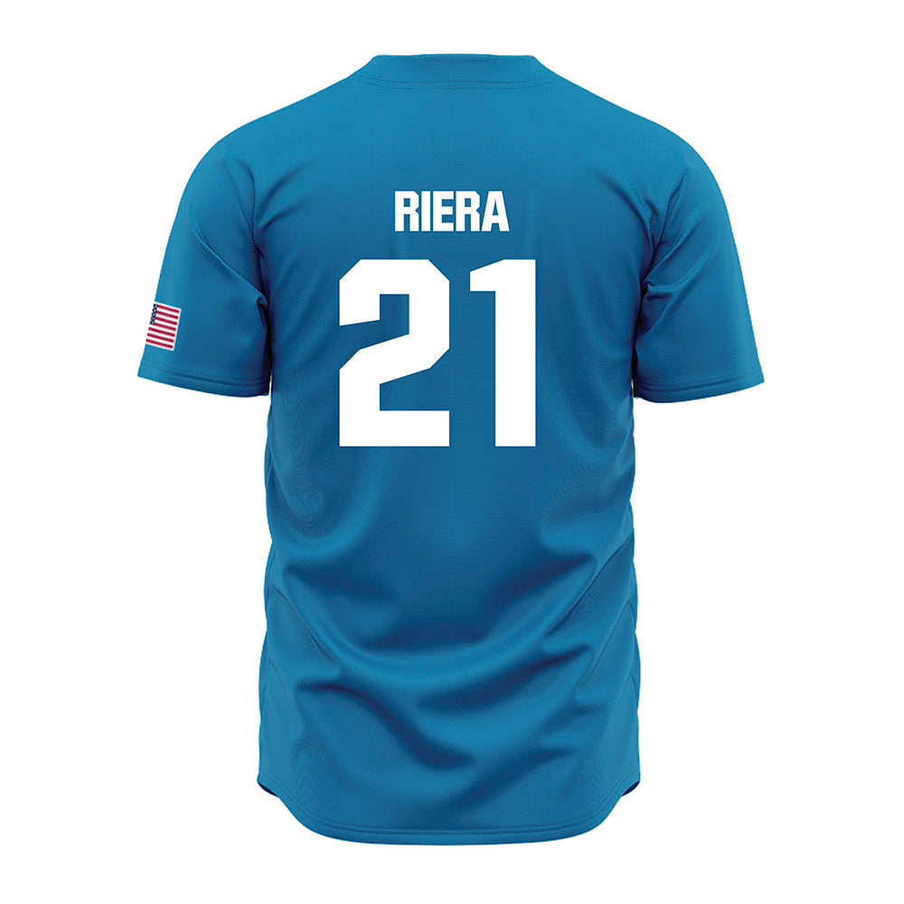 LMU - NCAA Baseball : Niko Riera - Blue Jersey-1