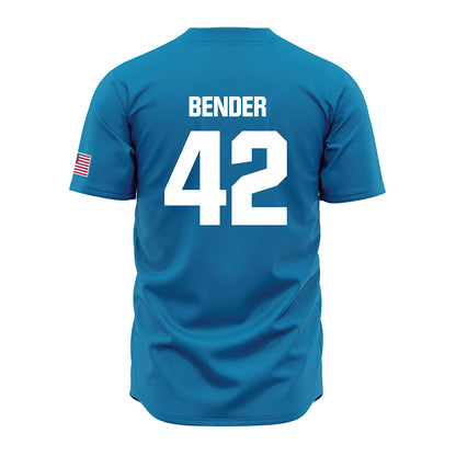 LMU - NCAA Baseball : Zach Bender - Blue Jersey-1
