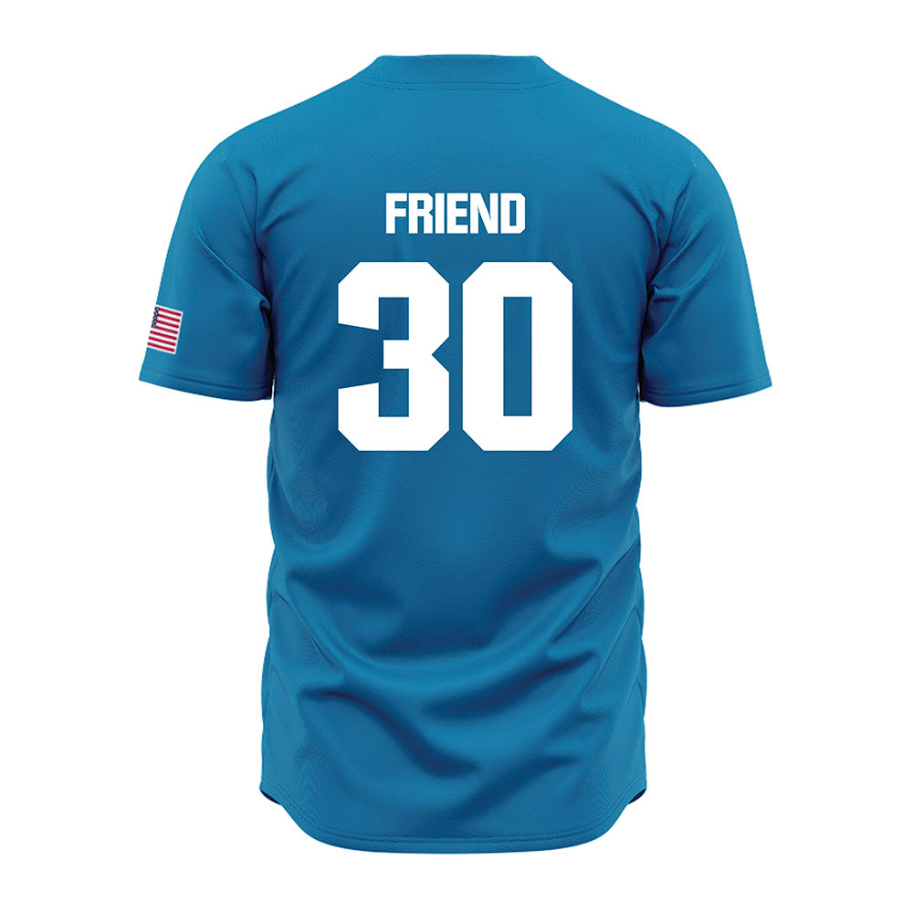 LMU - NCAA Baseball : Travis Friend - Blue Jersey-1