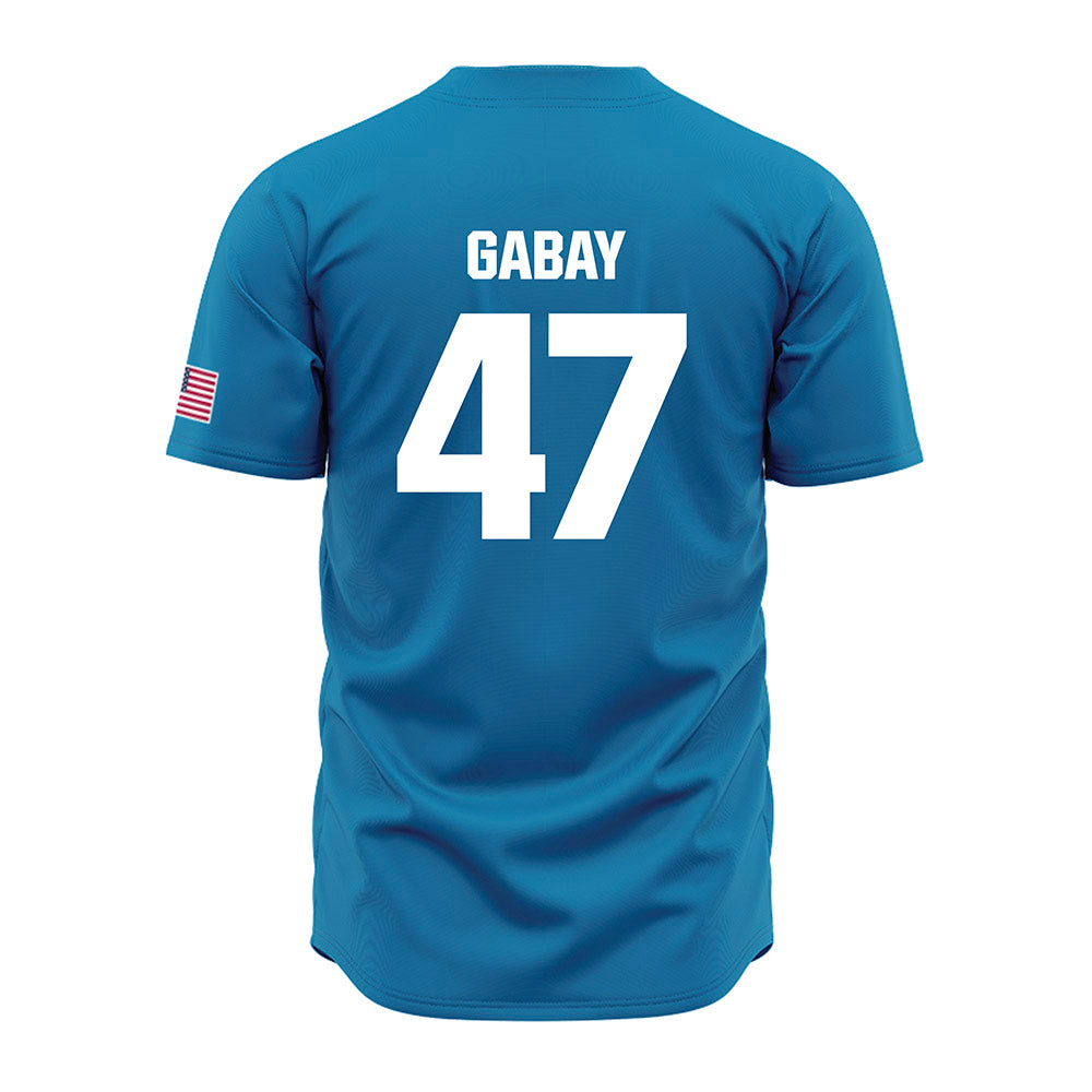 LMU - NCAA Baseball : Lucas Gabay - Blue Jersey-1