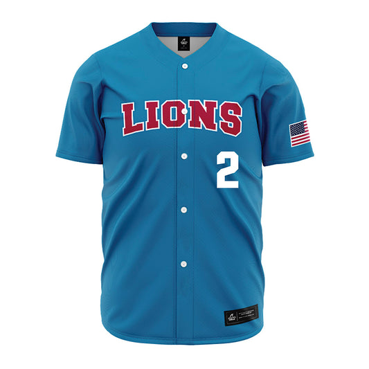 LMU - NCAA Baseball : Jaxson Wall - Blue Jersey-0