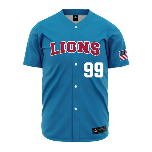 LMU - NCAA Baseball : Win Gurney - Blue Jersey-0