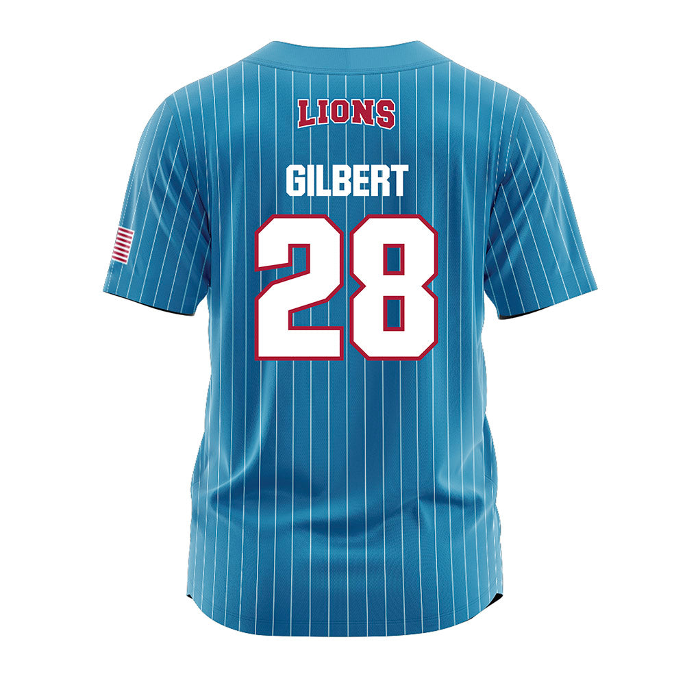 LMU - NCAA Softball : Jessie Gilbert - Blue Jersey-1
