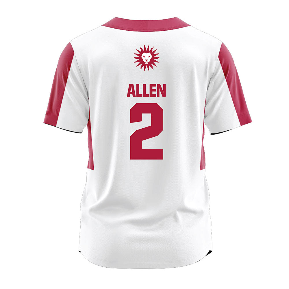 LMU - NCAA Softball : Mya Allen - White Jersey-1