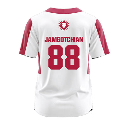 LMU - NCAA Softball : Izzy Jamgotchian - White Jersey-1