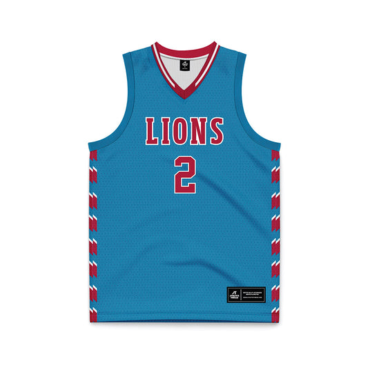 LMU - NCAA Women's Basketball : Mari Somvichian - Blue Basketball Jersey-0