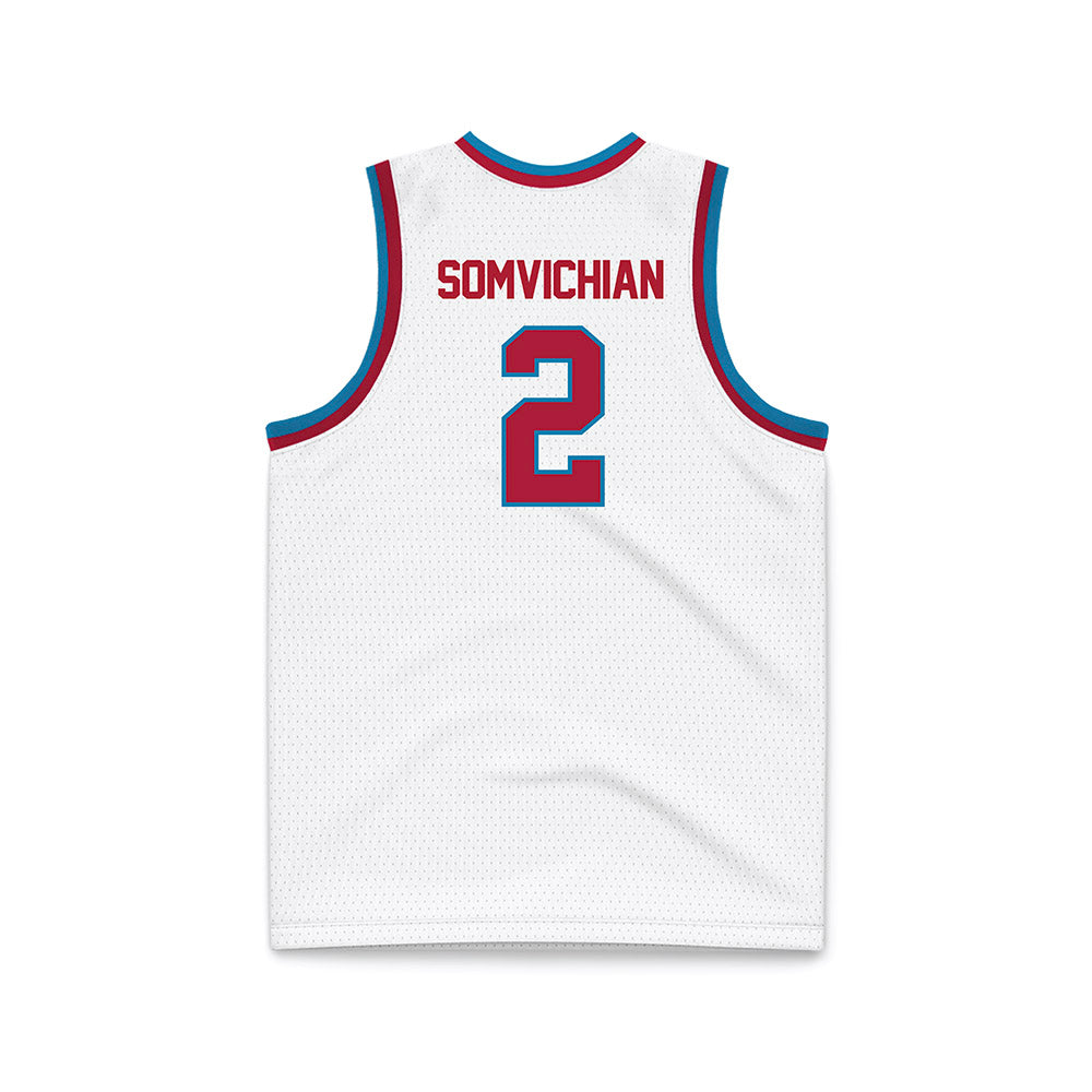 LMU - NCAA Women's Basketball : Mari Somvichian - White Basketball Jersey-1