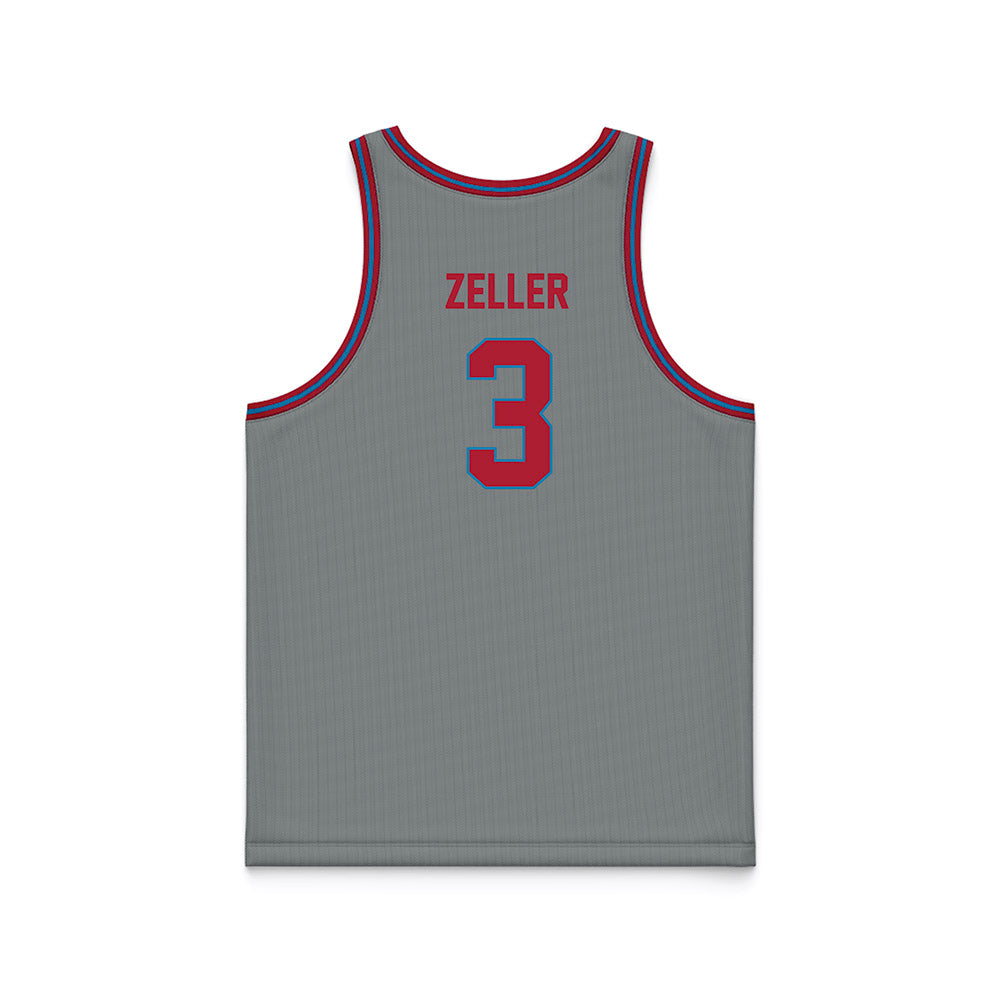 LMU - NCAA Men's Basketball : Marley Zeller - Grey Basketball Jersey-1