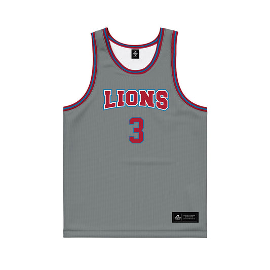 LMU - NCAA Men's Basketball : Marley Zeller - Grey Basketball Jersey-0