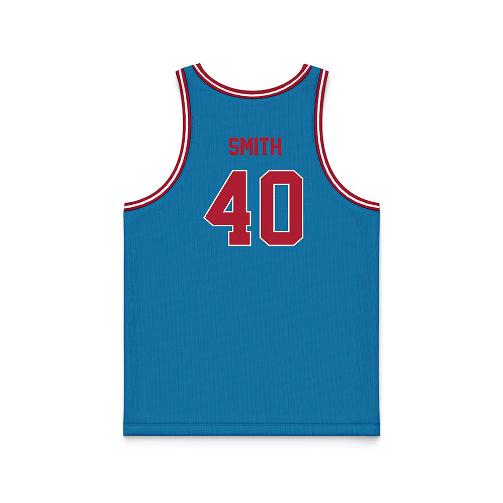 LMU - NCAA Men's Basketball : Cooper Smith - Blue Basketball Jersey-1