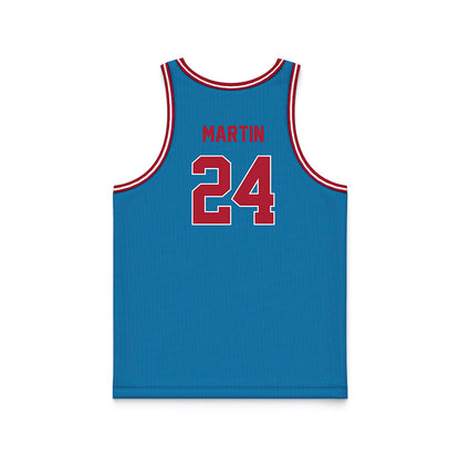 LMU - NCAA Men's Basketball : Jael Martin - Blue Basketball Jersey-1