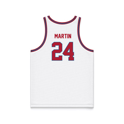 LMU - NCAA Men's Basketball : Jael Martin - White Basketball Jersey-1