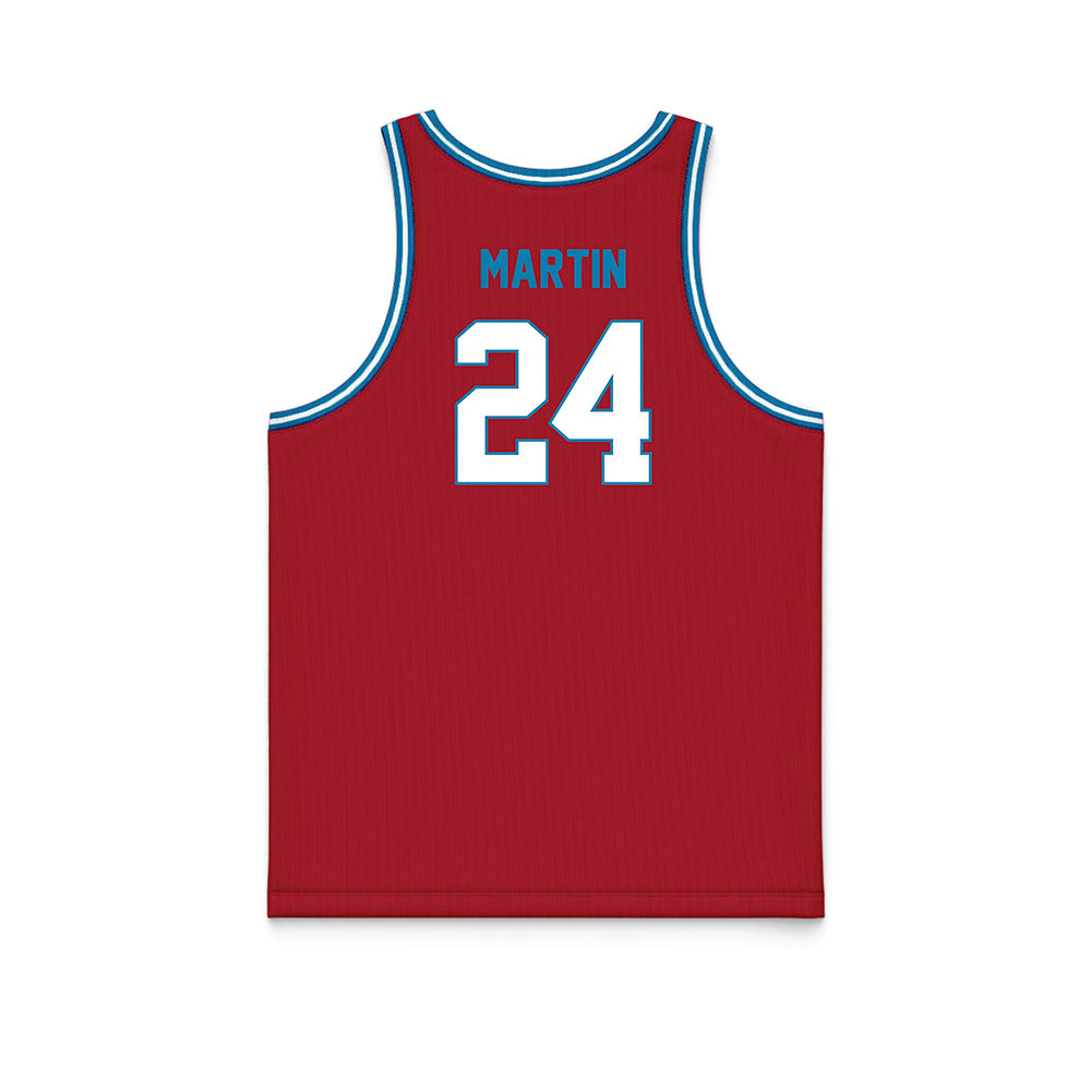 LMU - NCAA Men's Basketball : Jael Martin - Red Basketball Jersey-1