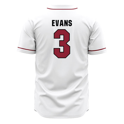 South Carolina - NCAA Baseball : Patrick Evans - White Jersey-1