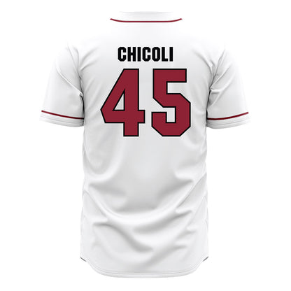 South Carolina - NCAA Baseball : Connor Chicoli - White Jersey-1