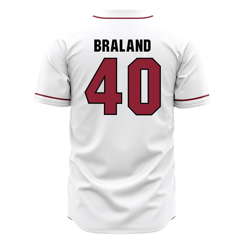 South Carolina - NCAA Baseball : Gavin Braland - White Jersey-1