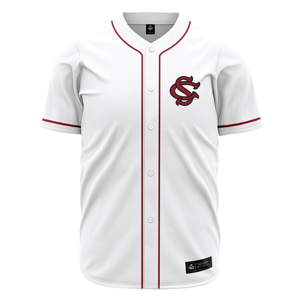 South Carolina - NCAA Baseball : Patrick Dudley - White Jersey-0