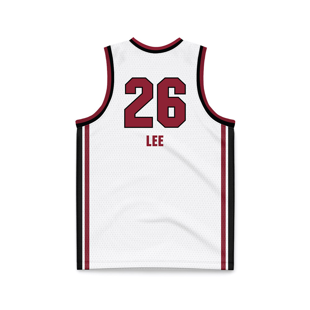 South Carolina - NCAA Women's Basketball : Jordan Lee - White Basketball Jersey-1