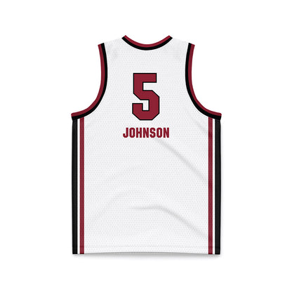 South Carolina - NCAA Women's Basketball : Tessa Johnson - White Basketball Jersey-1