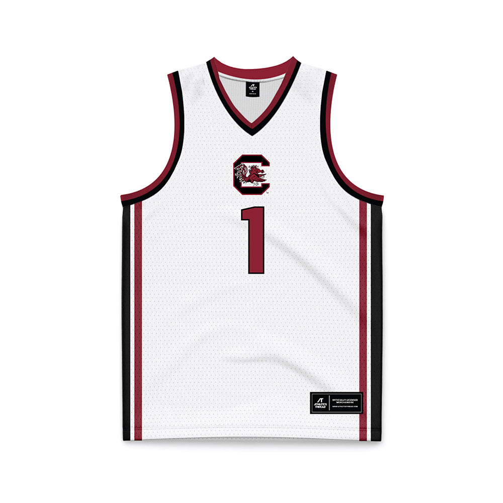 South Carolina - NCAA Women's Basketball : Carol Johnson - White Basketball Jersey-0