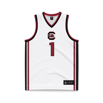 South Carolina - NCAA Women's Basketball : Carol Johnson - White Basketball Jersey-0