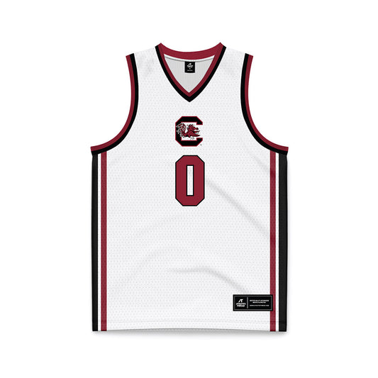 South Carolina - NCAA Women's Basketball : Oliviyah Edwards - White Basketball Jersey-0