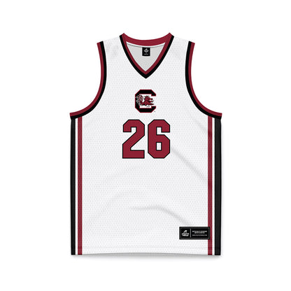 South Carolina - NCAA Women's Basketball : Jordan Lee - White Basketball Jersey-0
