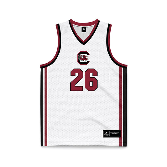 South Carolina - NCAA Women's Basketball : Jordan Lee - White Basketball Jersey-0