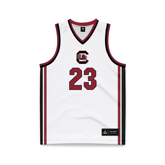South Carolina - NCAA Women's Basketball : Kelsi Andrews - White Basketball Jersey-0