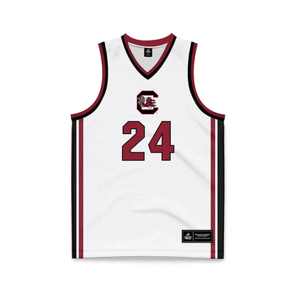 South Carolina - NCAA Women's Basketball : Ayla McDowell - White Basketball Jersey-0