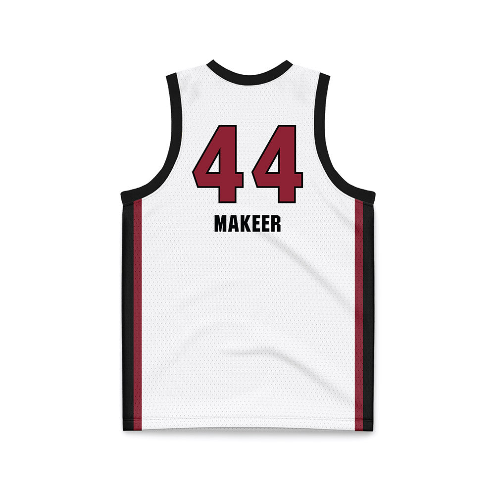 South Carolina - NCAA Women's Basketball : Agot Makeer - White Basketball Jersey-1