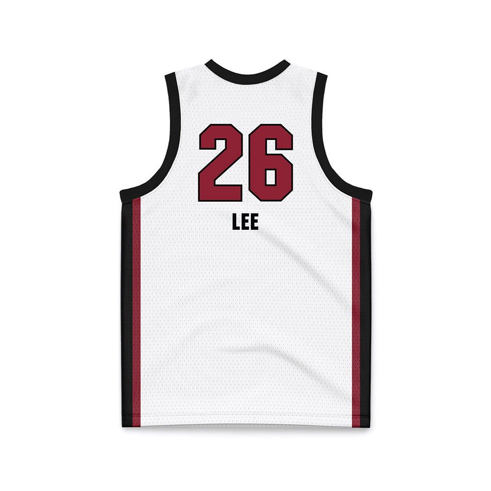 South Carolina - NCAA Women's Basketball : Jordan Lee - White Basketball Jersey-1