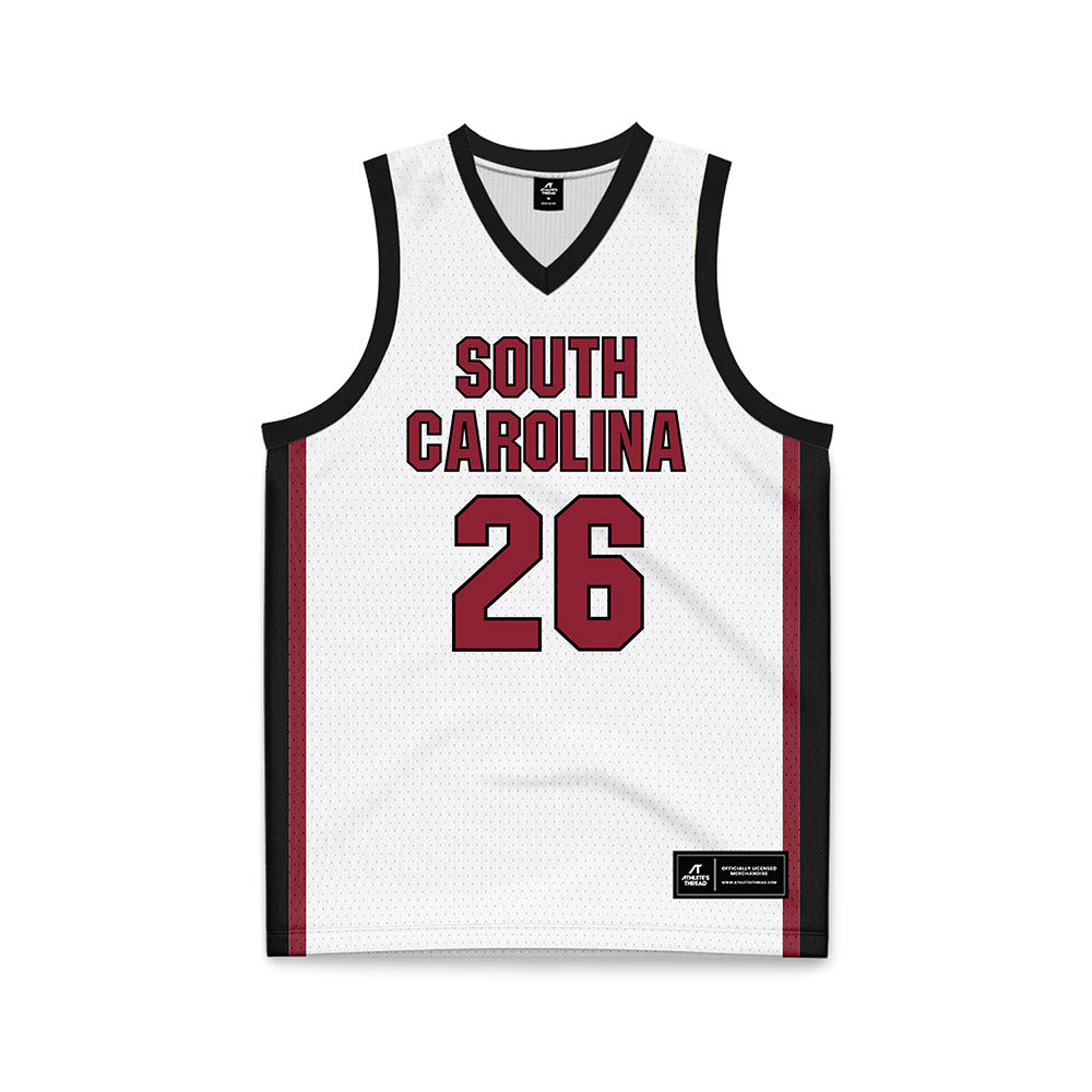 South Carolina - NCAA Women's Basketball : Jordan Lee - White Basketball Jersey-0