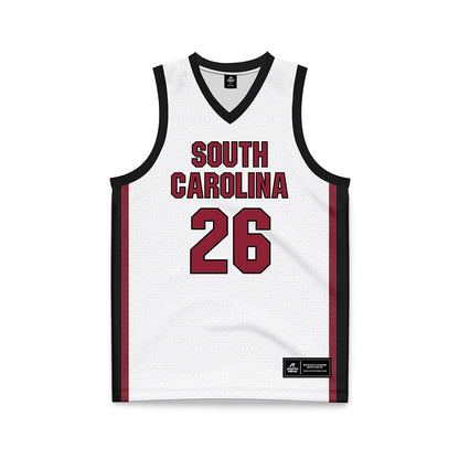 South Carolina - NCAA Women's Basketball : Jordan Lee - White Basketball Jersey-0