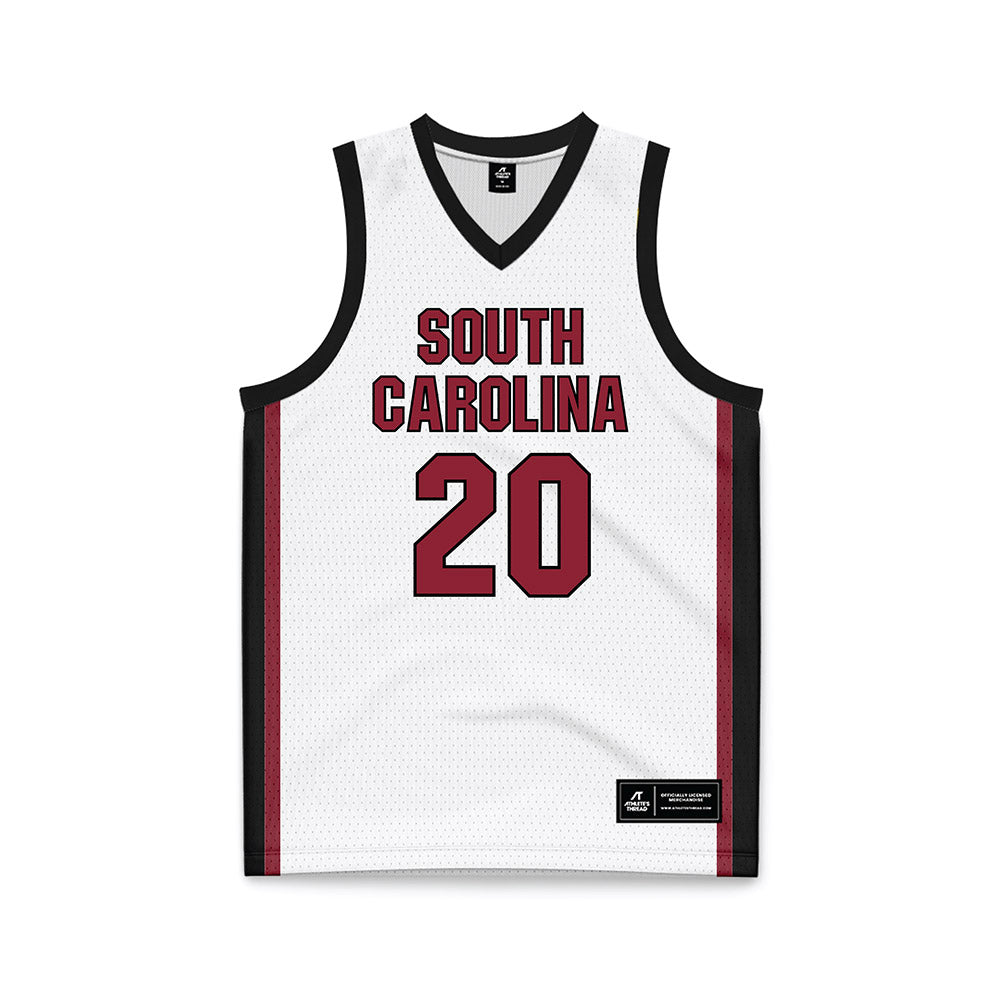South Carolina - NCAA Men's Basketball : Hayden Assemian - White Basketball Jersey-0
